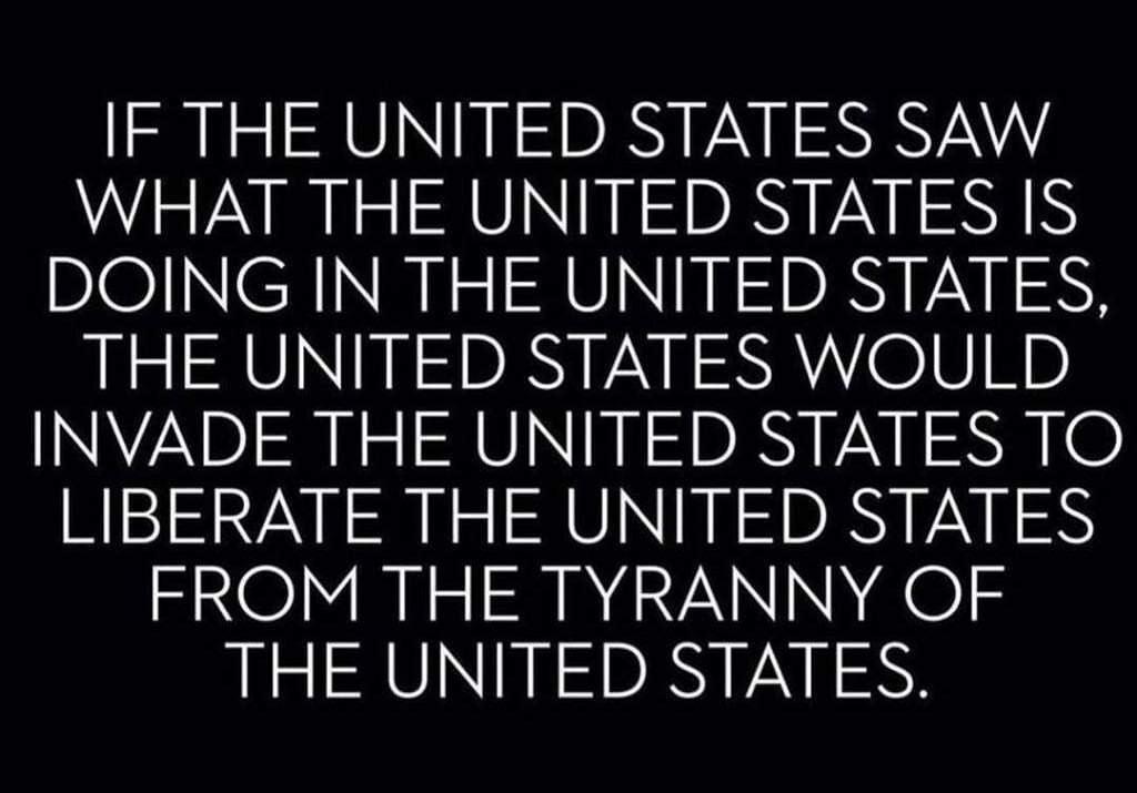 IR o ISR O TR RS DI VAV R ENINYAYY WHAT THE UNITED STATES IS BIGJINCHINEE 2 ISRV NRESIDRI VY I NY THE UNITED STATES WOULD INVADE THE UNITED STATES TO LIBERATE THE UNITED STATES NGO ISR SVANINNE Ol THE UNITED STATES