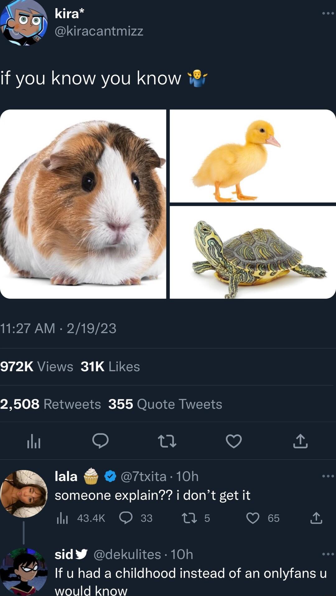 kira L L if you know you know 1 1127 AM 21923 701 QUENTERC QEIEE 7B R CRTER S L O N CR IR iht o v W lala 7txita 10h someone explain i dont get it sk O s Qe A L AGLETHEERR0 57 _ If u had a childhood instead of an onlyfans u would know