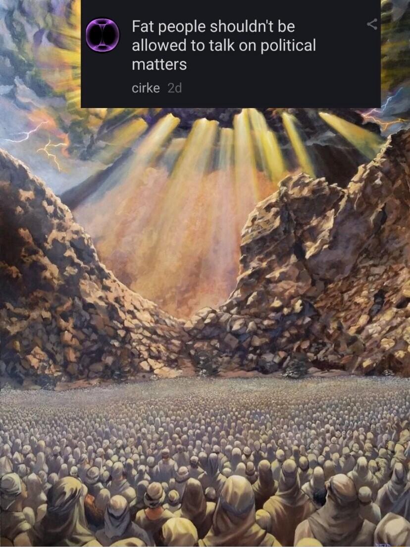 Fat people shouldnt be allowed to talk on political ENEH cirke