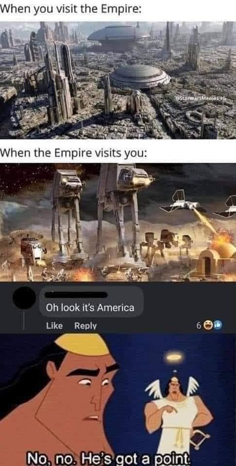 hen you visit the Empire E M 0Oh look its America Like Reply cO p No no Hesqot a point