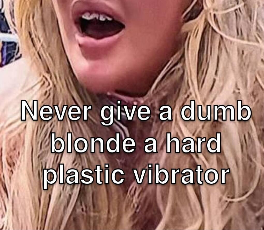 Never give a dumb blonde a hard plastic vibrator