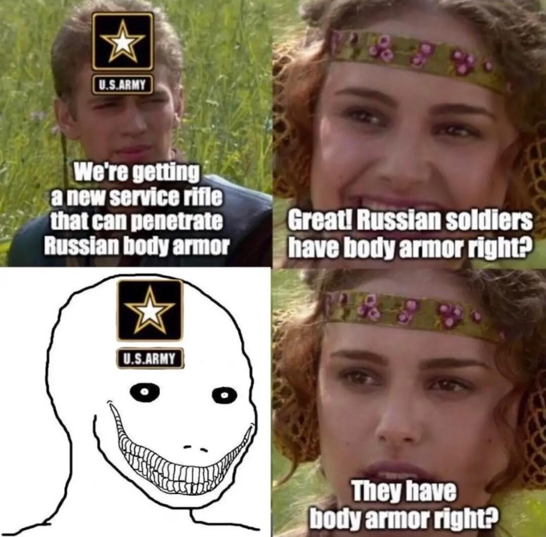 Were getting anew service rifle thatcanpenetrate Great Russian soldiers Russian bodyarmor Ehave body armor right