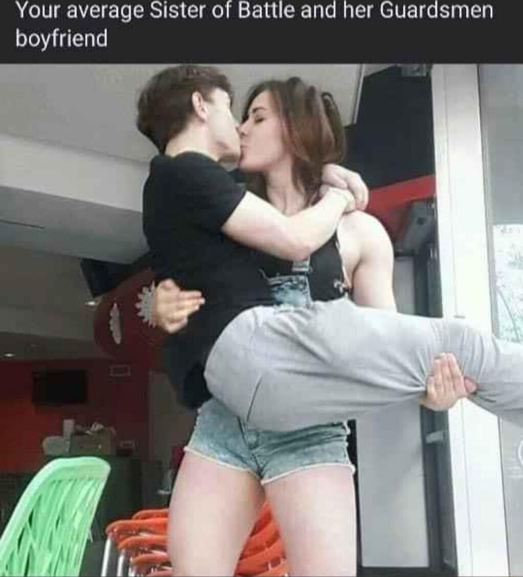 Your average Sister of Battle and her Guardsmen boyfriend