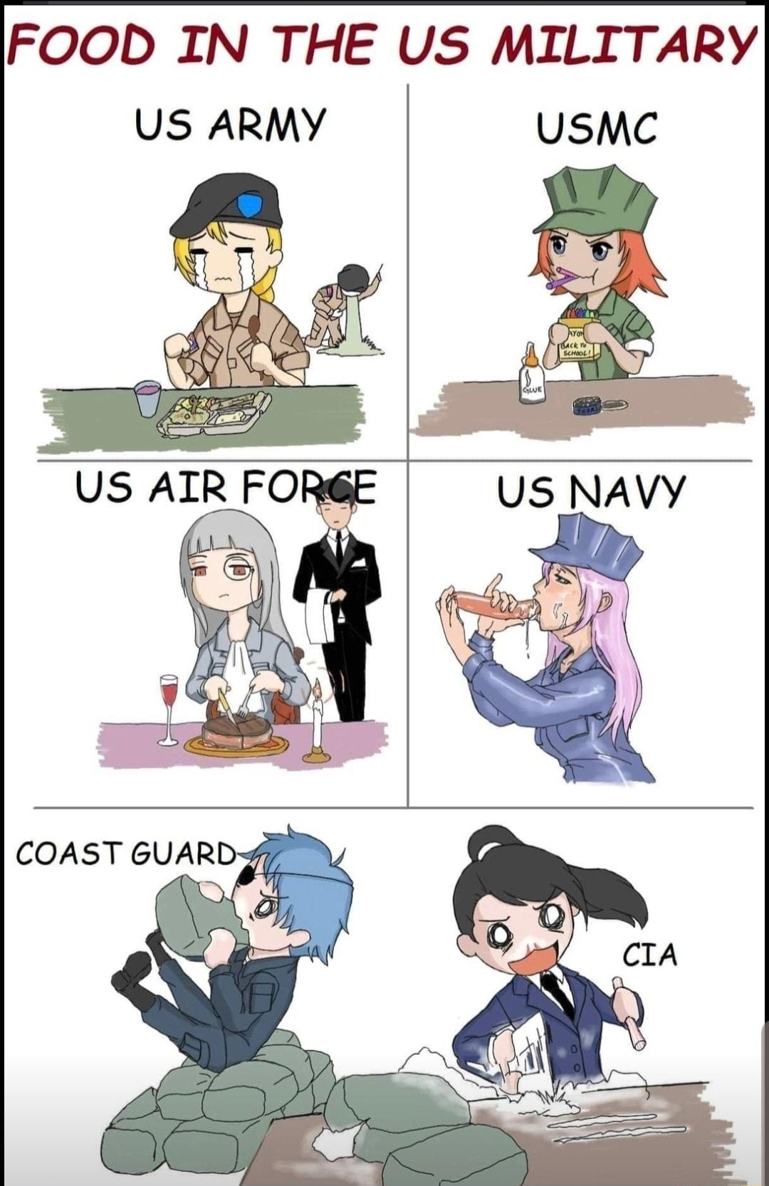 FOOD IN THE US MILITARY US ARMY USMC COAST GUAR