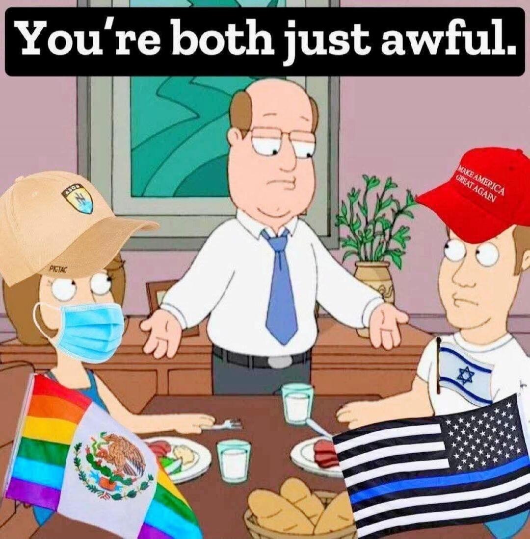 You're both just awful.