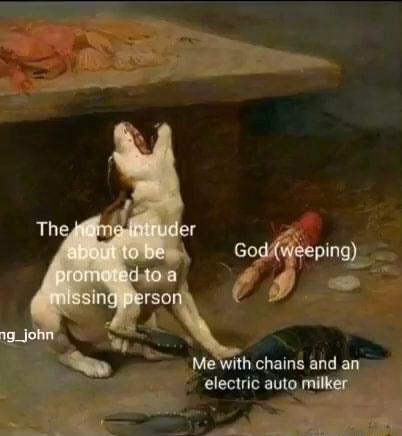 GodWeeping e p o Me with chains and an electric auto milker