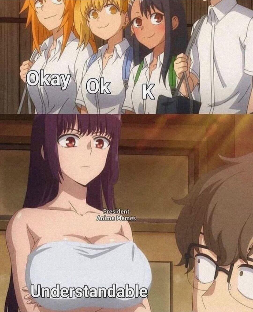 Okay
Ok
K
Understandable