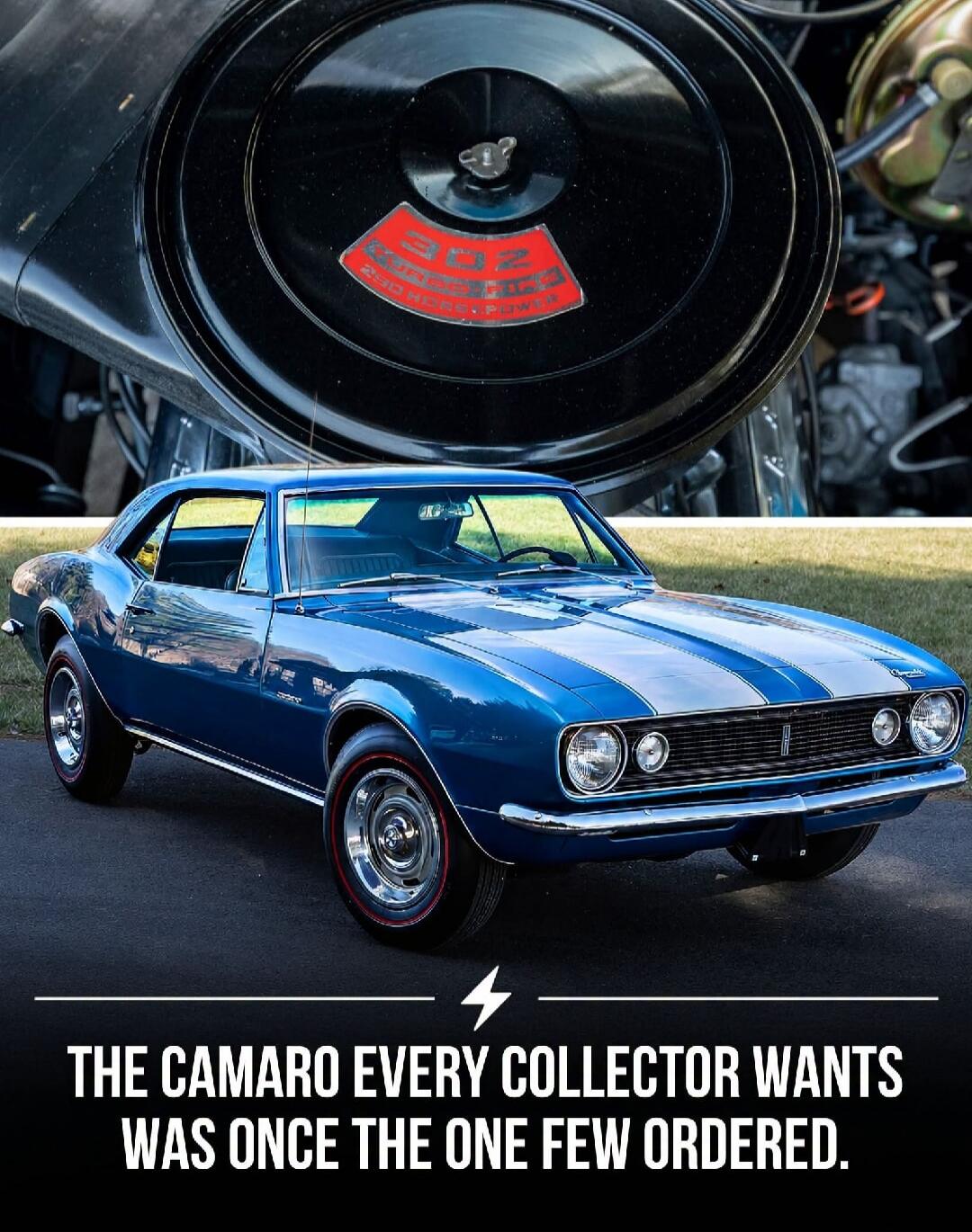 302 290 HORSEPOWER THE CAMARO EVERY COLLECTOR WANTS WAS ONCE THE ONE FEW ORDERED.