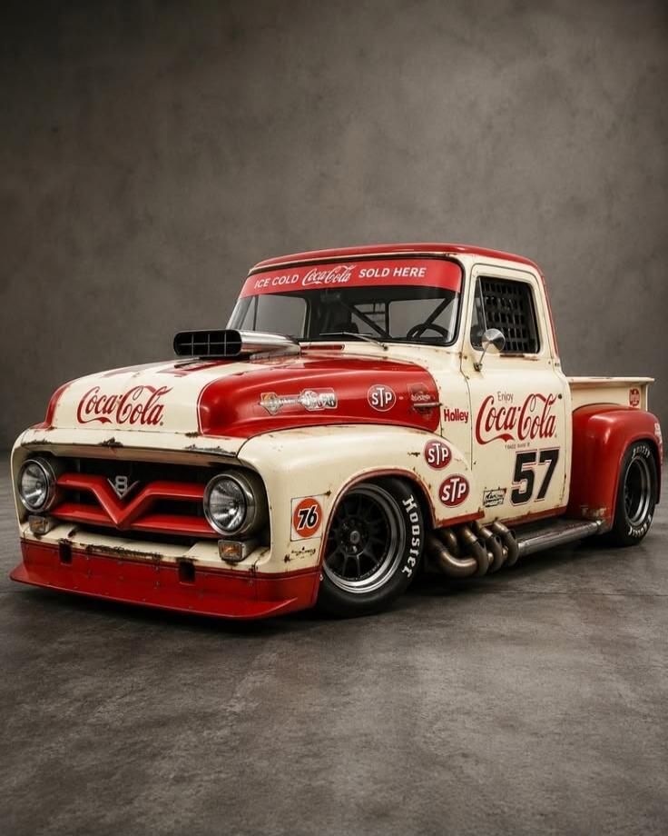 ICE COLD Coca-Cola SOLD HERE, Coca-Cola, Enjoy Coca-Cola, STP, Holley, 57, 76, Hoosier, V8