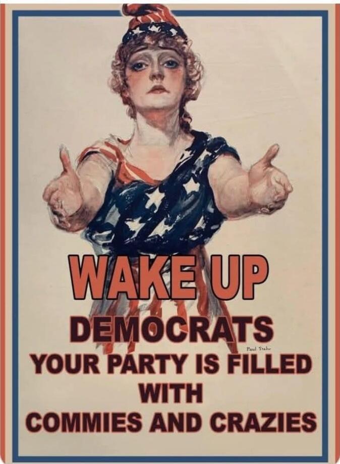 WAKE UP DEMOCRATS YOUR PARTY IS FILLED WITH COMMIES AND CRAZIES