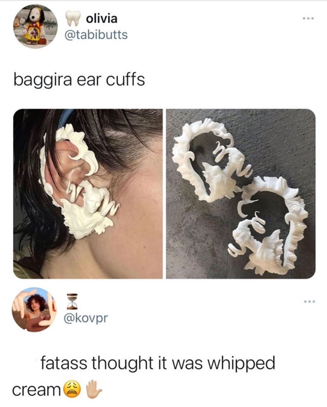 olivia e tabibutts baggira ear cuffs m 7 L kovpr fatass thought it was whipped creama