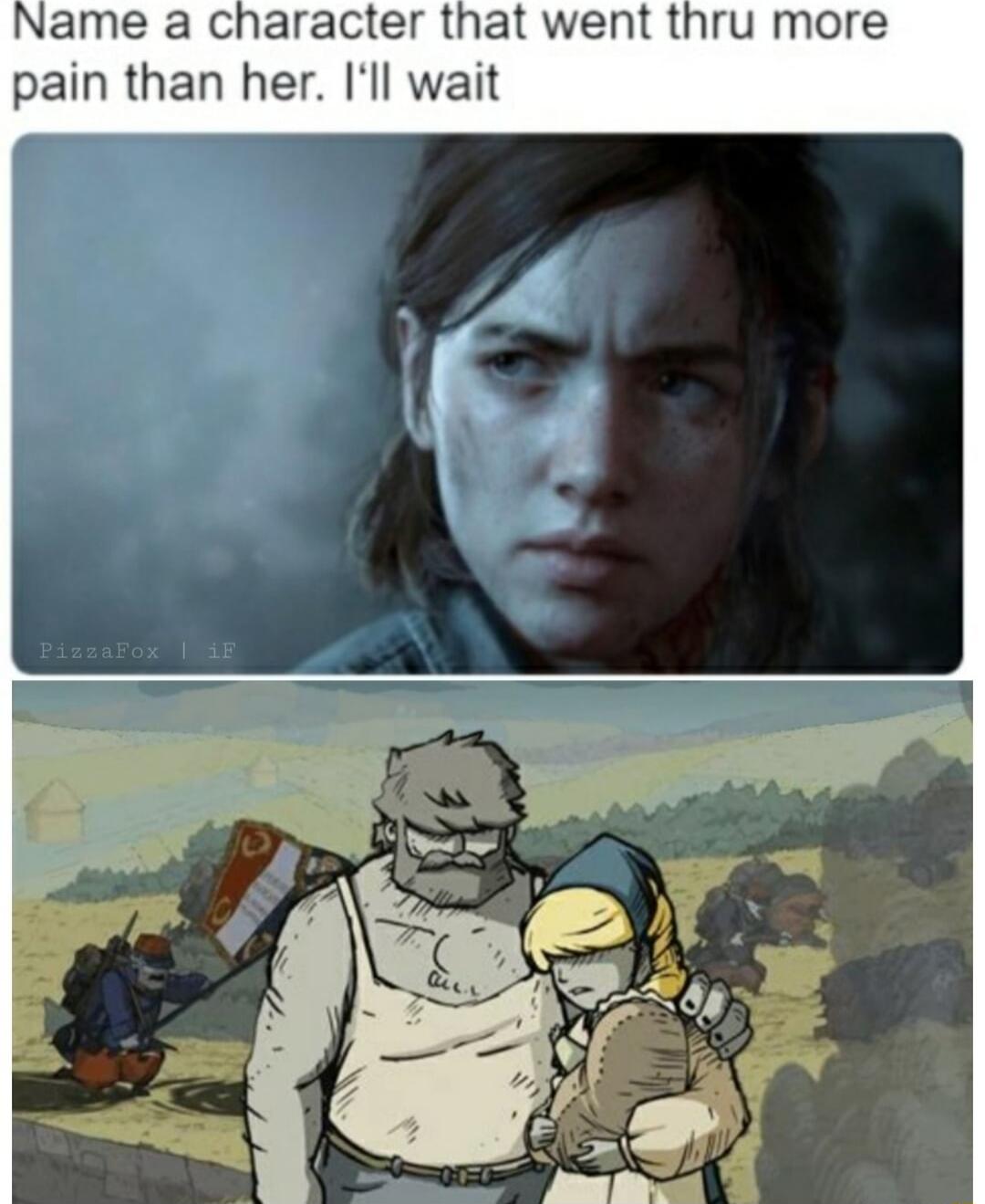 ame a character that went thru more pain than her Ill wait