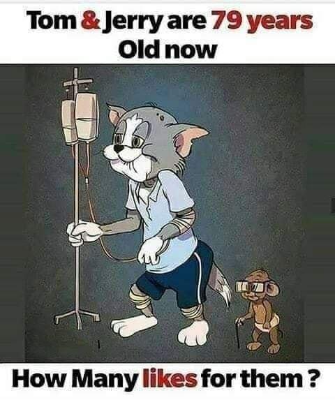 Tom Jerry are 79 years Old now How Many likes for them