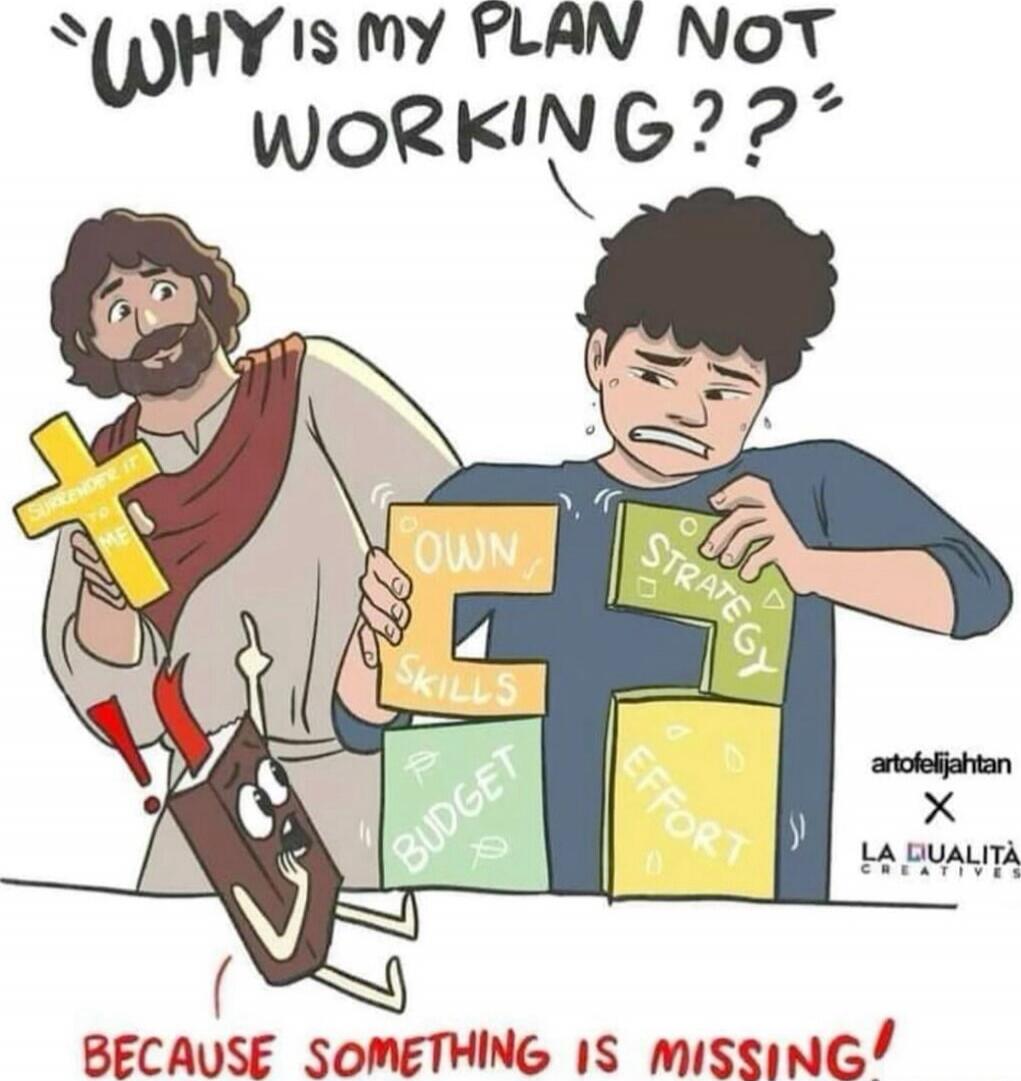 WHY IS MY PLAN NOT WORKING??
BECAUSE SOMETHING IS MISSING!
OWN SKILLS  STRATEGY  BUDGET  EFFORT