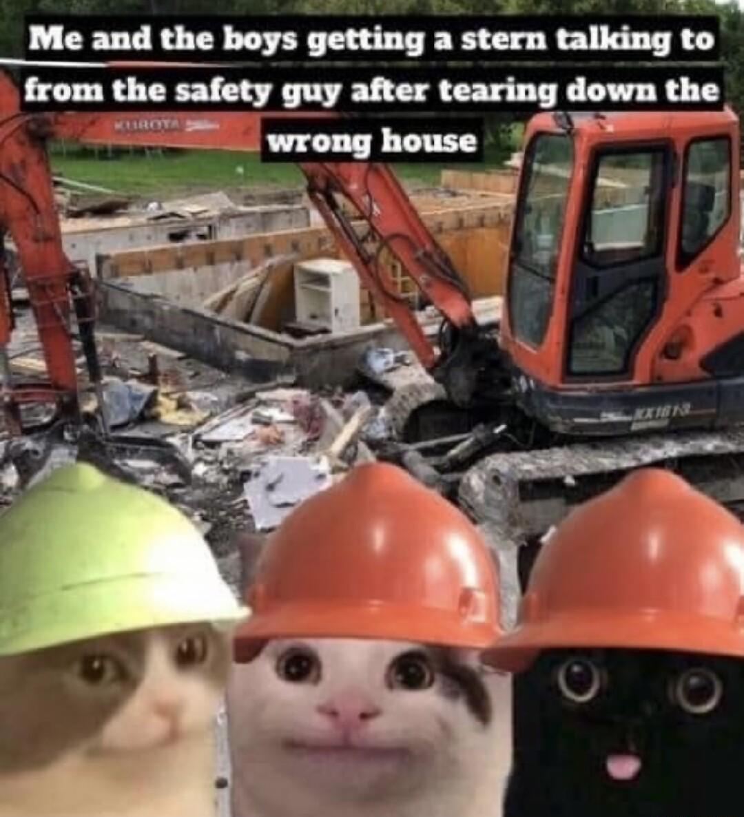 Mnndohylmmnlldngg from the safety guy after tearing down the o W