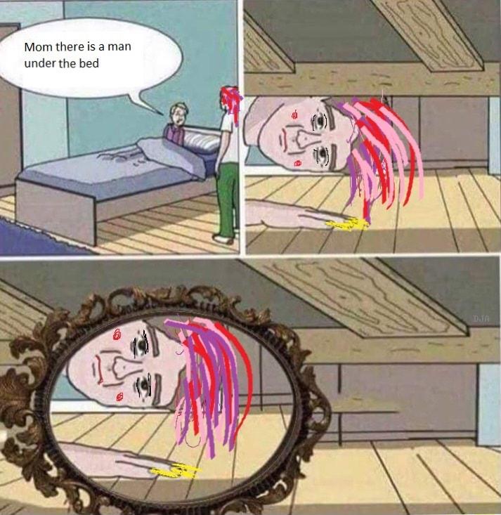 Mom thereis aman bed