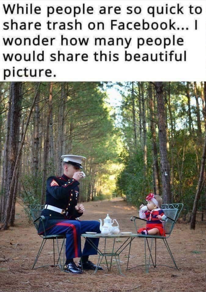 While people are so quick to share trash on Facebook wonder how many people would share this beautiful picture