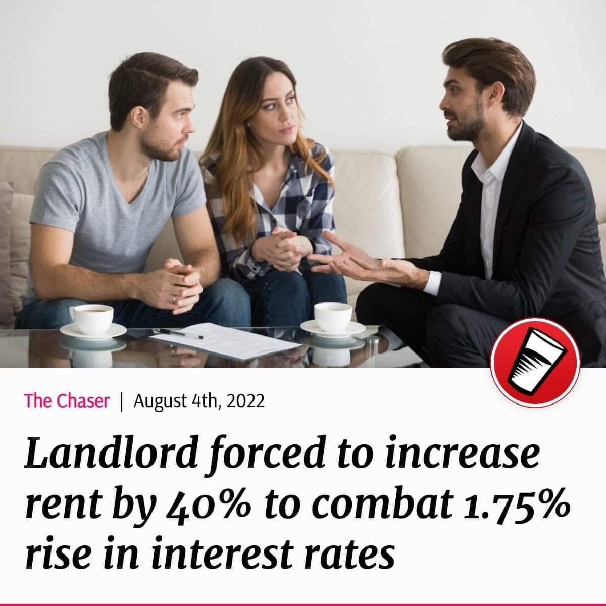 er August 4th 2022 Landlord forced to increase rent by 40 to combat 175 rise in interest rates
