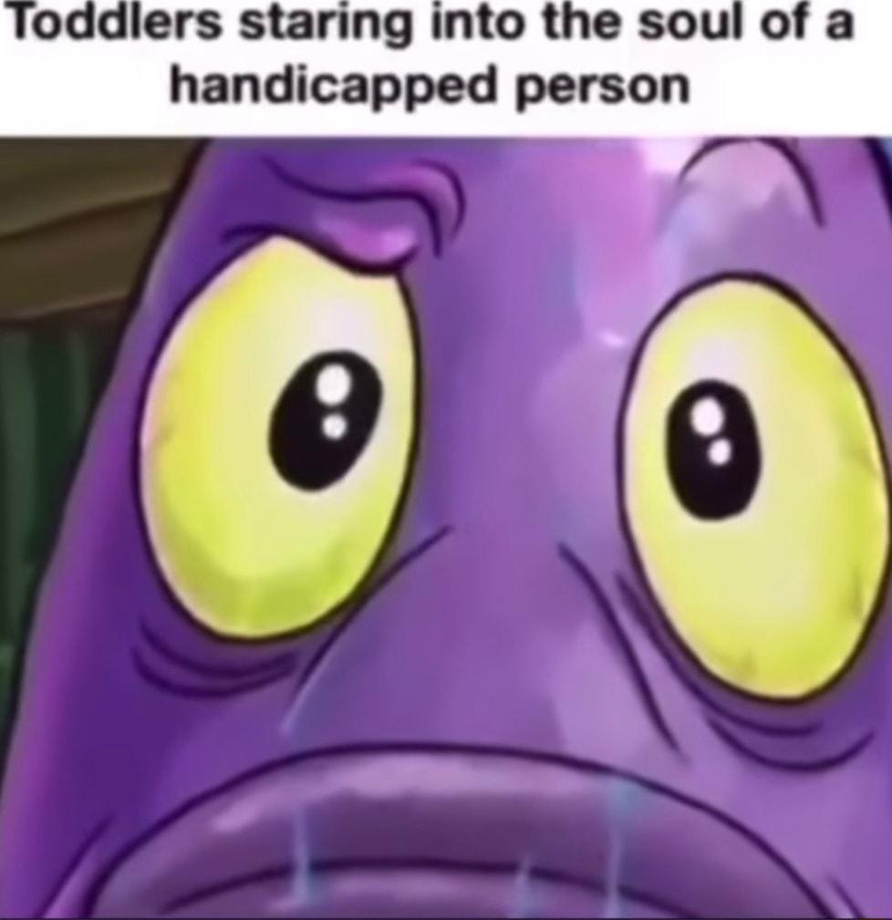 lers staring into the soul of a handicapped person