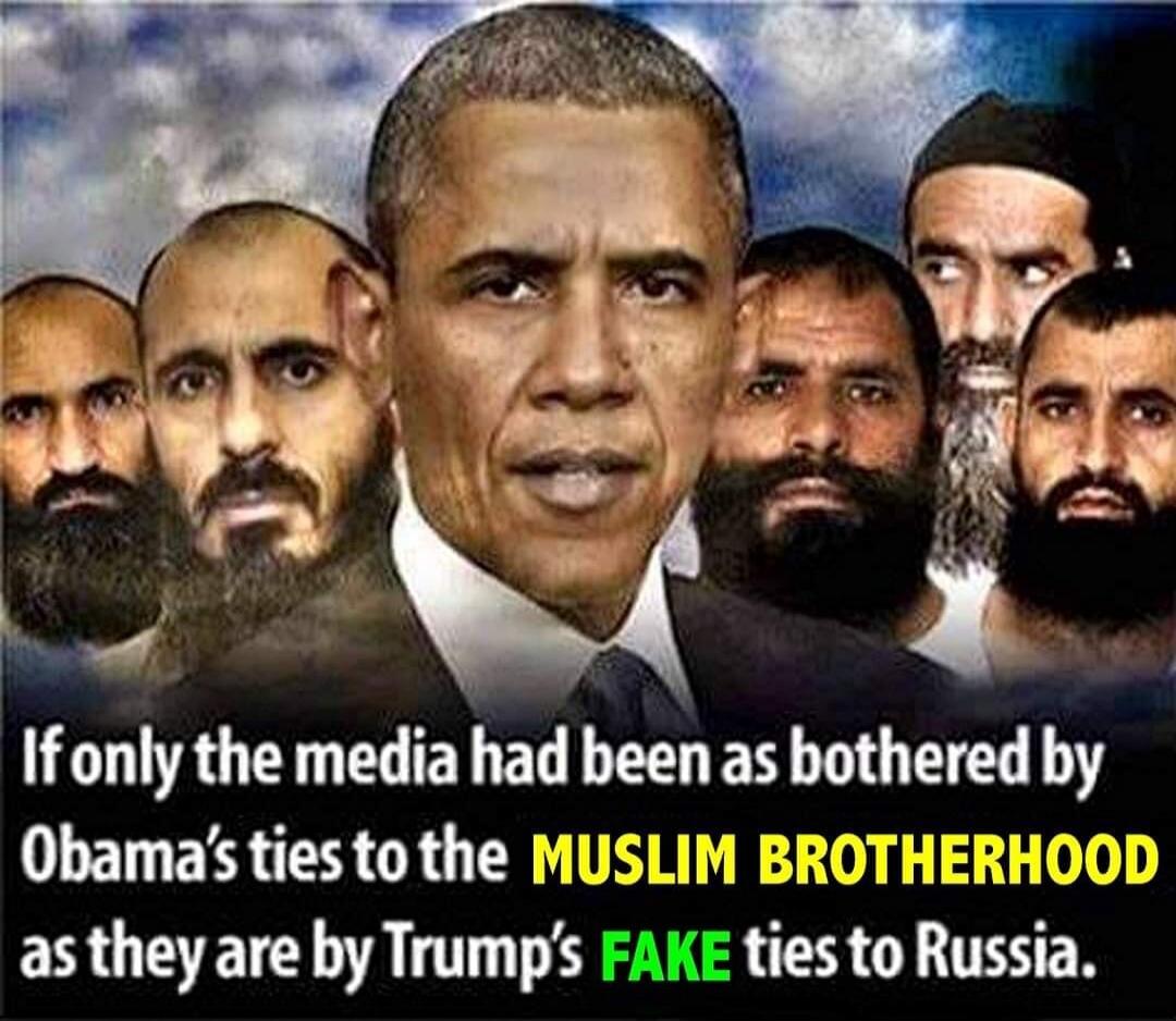If only the media had been as bothered by Obama's ties to the MUSLIM BROTHERHOOD as they are by Trump's FAKE ties to Russia.