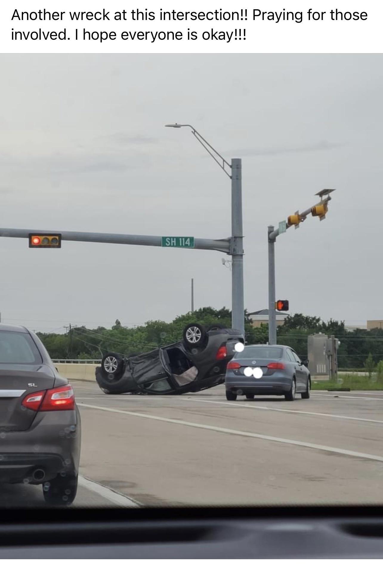Another wreck at this intersection Praying for those involved hope everyone is okay