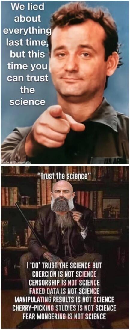 We lied about everything last time, but this time you can trust the science. 