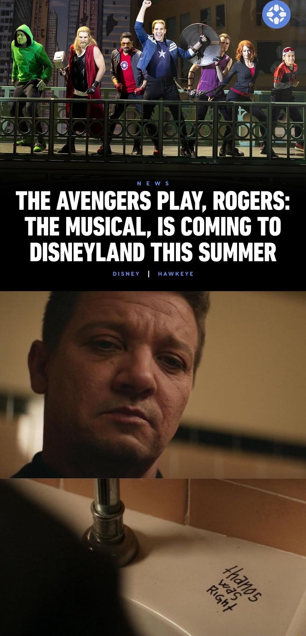 THE AVENGERS PLAY ROGERS THE MUSICAL IS COMING TO DISNEYLAND THIS SUMMER