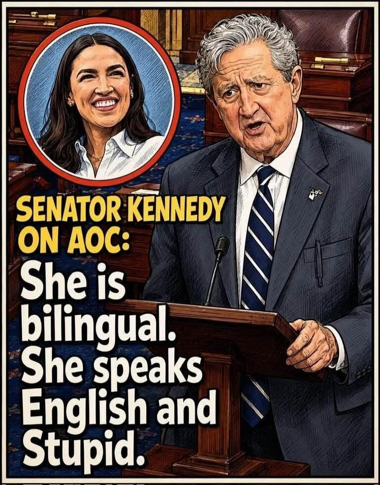 SENATOR KENNEDY ON AOC: She is bilingual. She speaks English and Stupid.