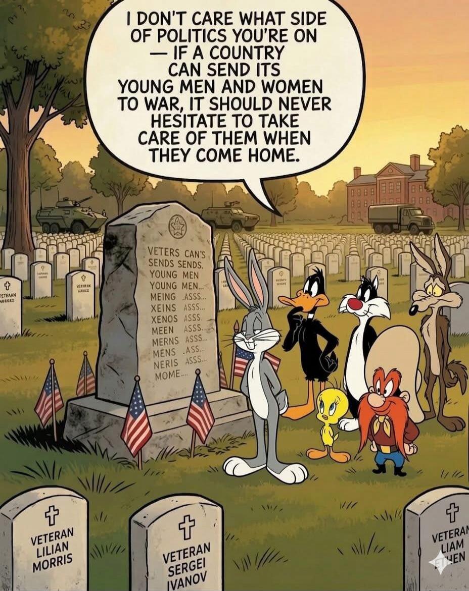 I DON'T CARE WHAT SIDE OF POLITICS YOU'RE ON - IF A COUNTRY CAN SEND ITS YOUNG MEN AND WOMEN TO WAR, IT SHOULD NEVER HESITATE TO TAKE CARE OF THEM WHEN THEY COME HOME. VETERAN LILIAN MORRIS VETERAN SERGEI IVANOV VETERAN LIAM HEN