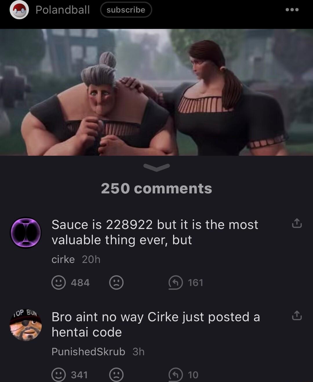 Polandball subscrive 0P B 250 comments Sauce is 228922 but it is the most LEINELIER G RVET AT cirke 20h RI ORC Bro aint no way Cirke just posted a hentai code PunishedSkrub 3h S 0