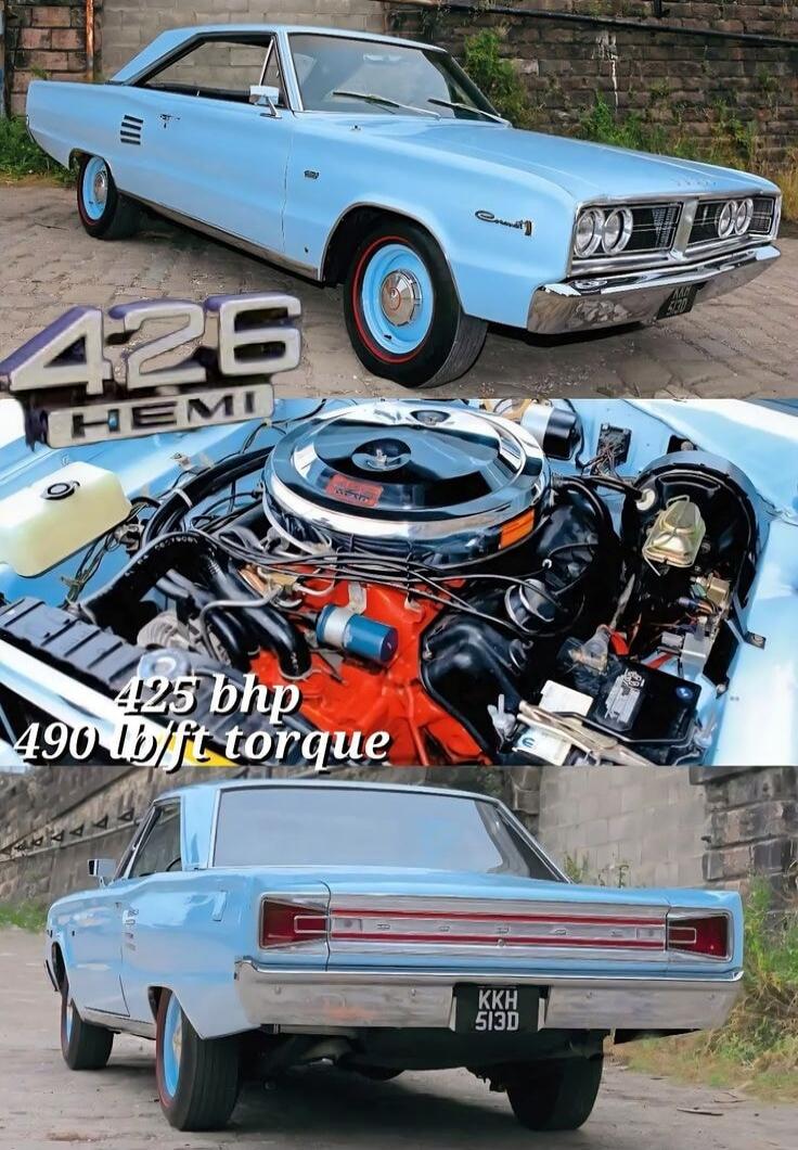 426 HEMI 425 bhp 490 lb/ft torque Dodge Coronet KKH 513D