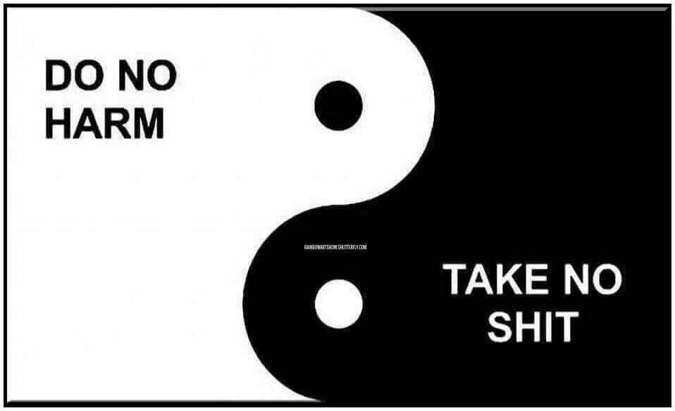 DO NO HARM
TAKE NO SHIT