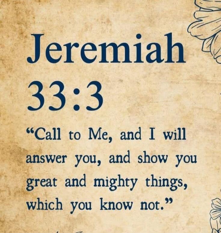 Jeremiah 33:3 