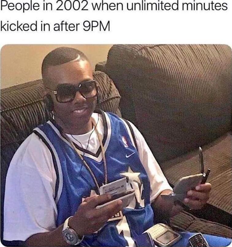 People In 2002 when uniimitea minutes kicked in after 9PM