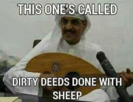 THIS ONE'S CALLED DIRTY DEEDS DONE WITH SHEEP