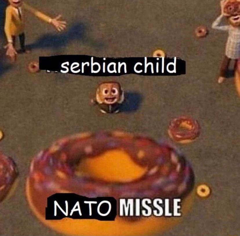 f p _serbian child 1 r e R S 3 4 s NATO MISSLE