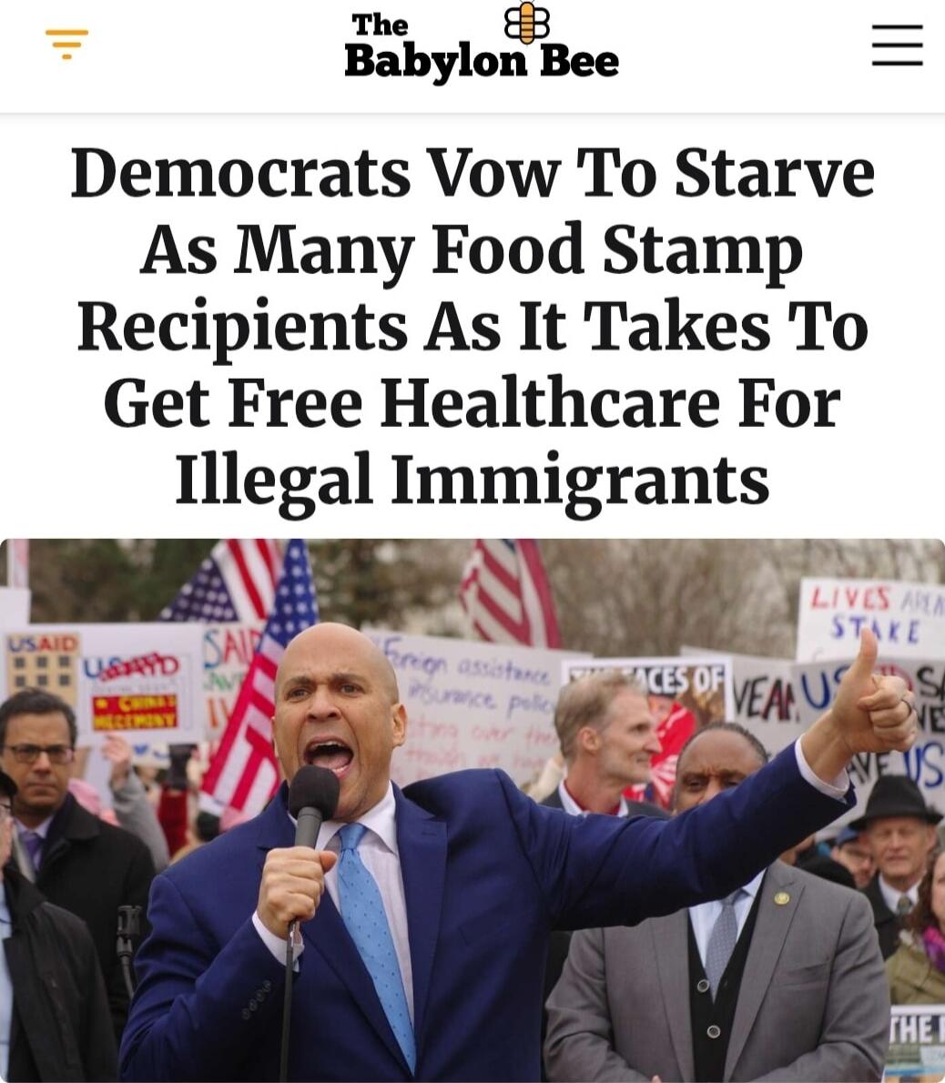 Democrats Vow To Starve As Many Food Stamp Recipients As It Takes To Get Free Healthcare For Illegal Immigrants