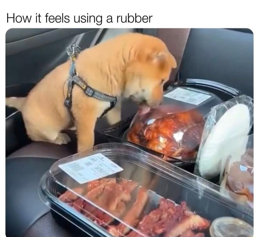 How it feels using a rubber e
