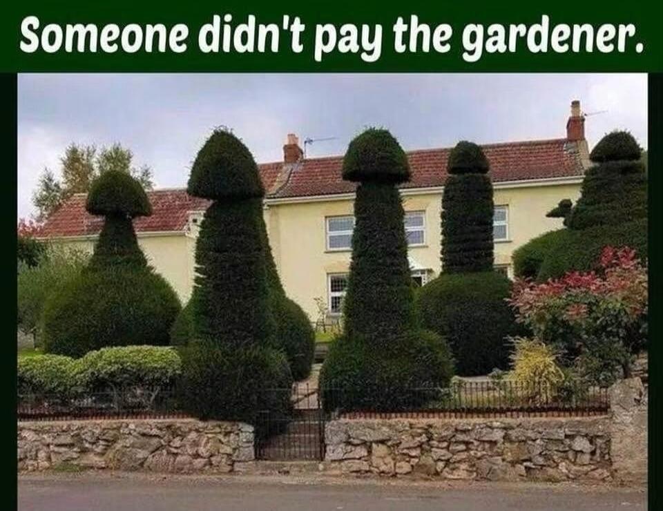 Someone didn't pay the gardener.