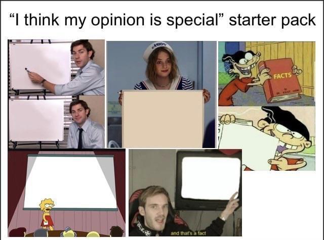 I think my opinion is special starter pack