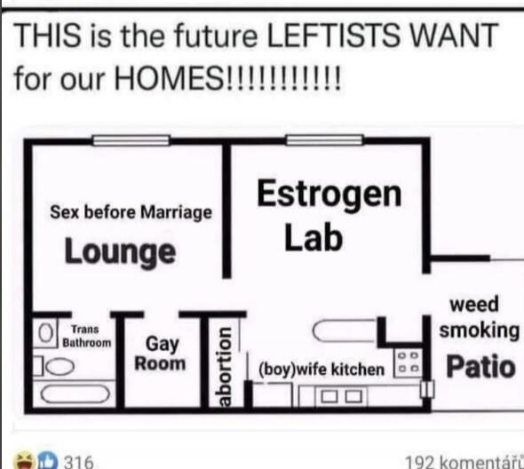 THIS is the future LEFTISTS WANT for our HOMES!!!!!!!!!! Sex before Marriage Lounge Estrogen Lab Trans Bathroom Gay Room abortion (boy) wife kitchen weed smoking Patio