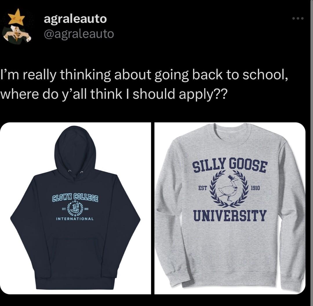 agraleauto Im really thinking about going back to school where do yall think should apply oLy Goosg 3 Y UNIVERSITY
