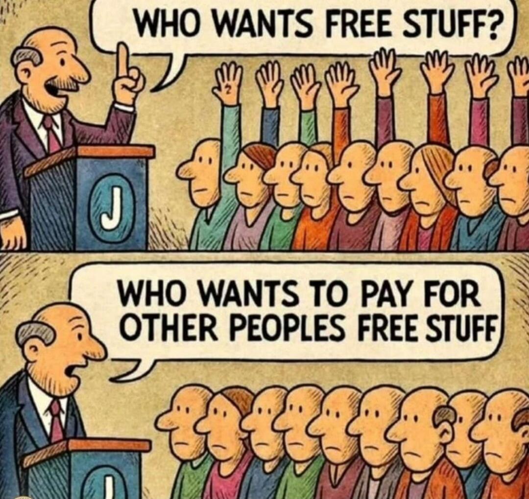 Who wants free stuff? Who wants to pay for other people's free stuff