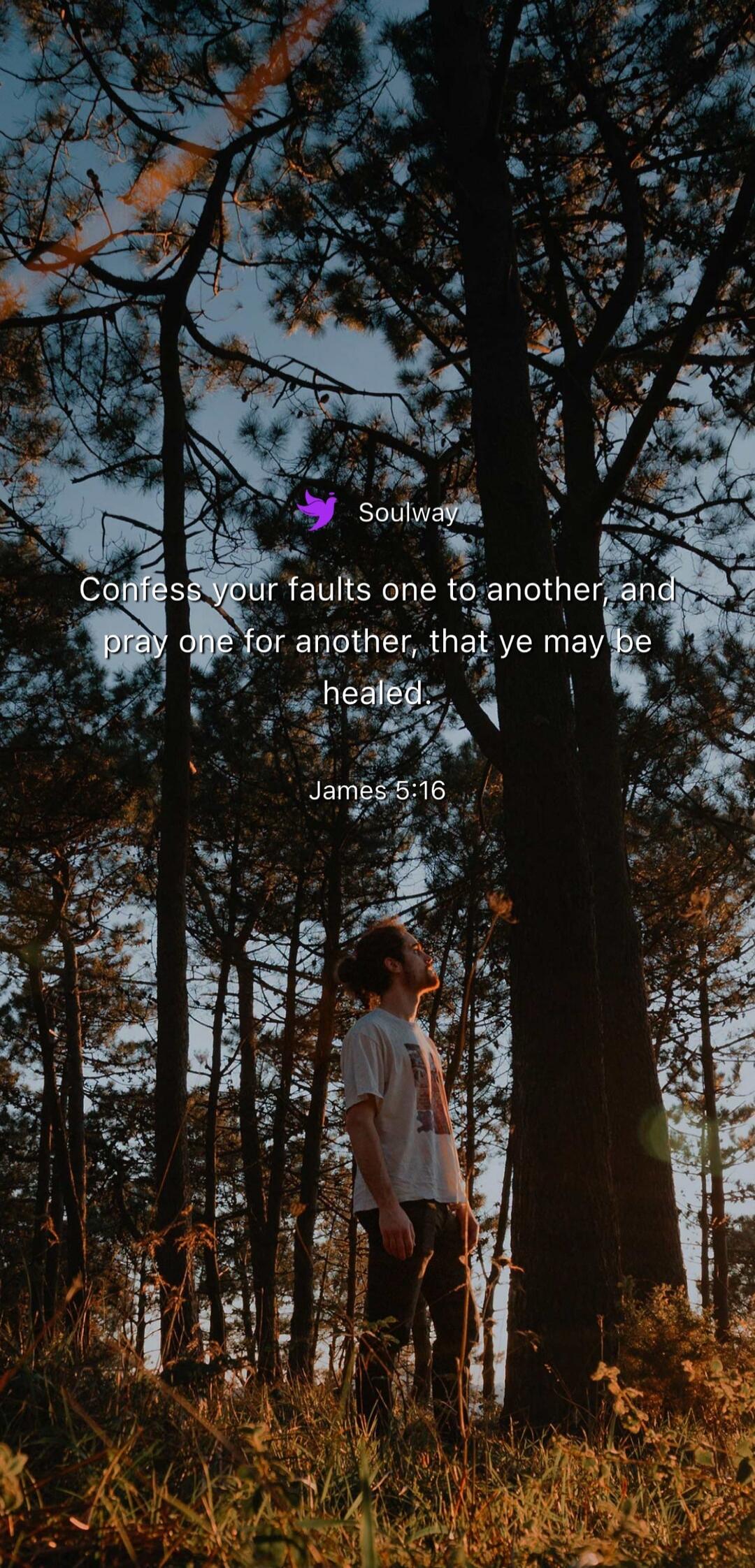 Soulway Confess your faults one to another, and pray one for another, that ye may be healed. James 5:16