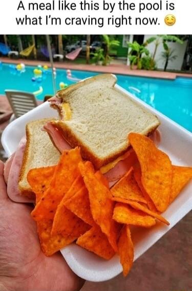 A meal like this by the pool is what Im craving right now
