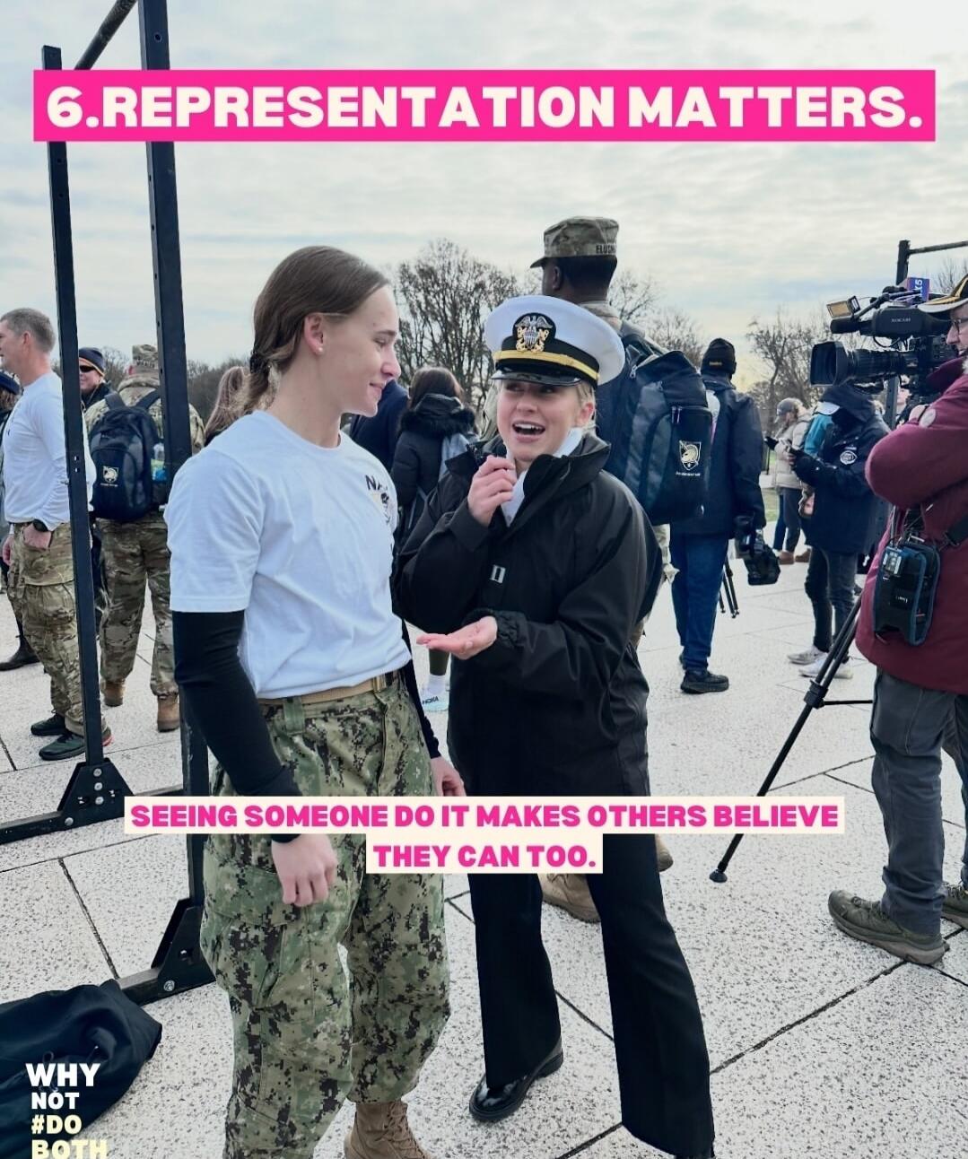 6. REPRESENTATION MATTERS. SEEING SOMEONE DO IT MAKES OTHERS BELIEVE THEY CAN TOO. WHY NOT #DO BOTH