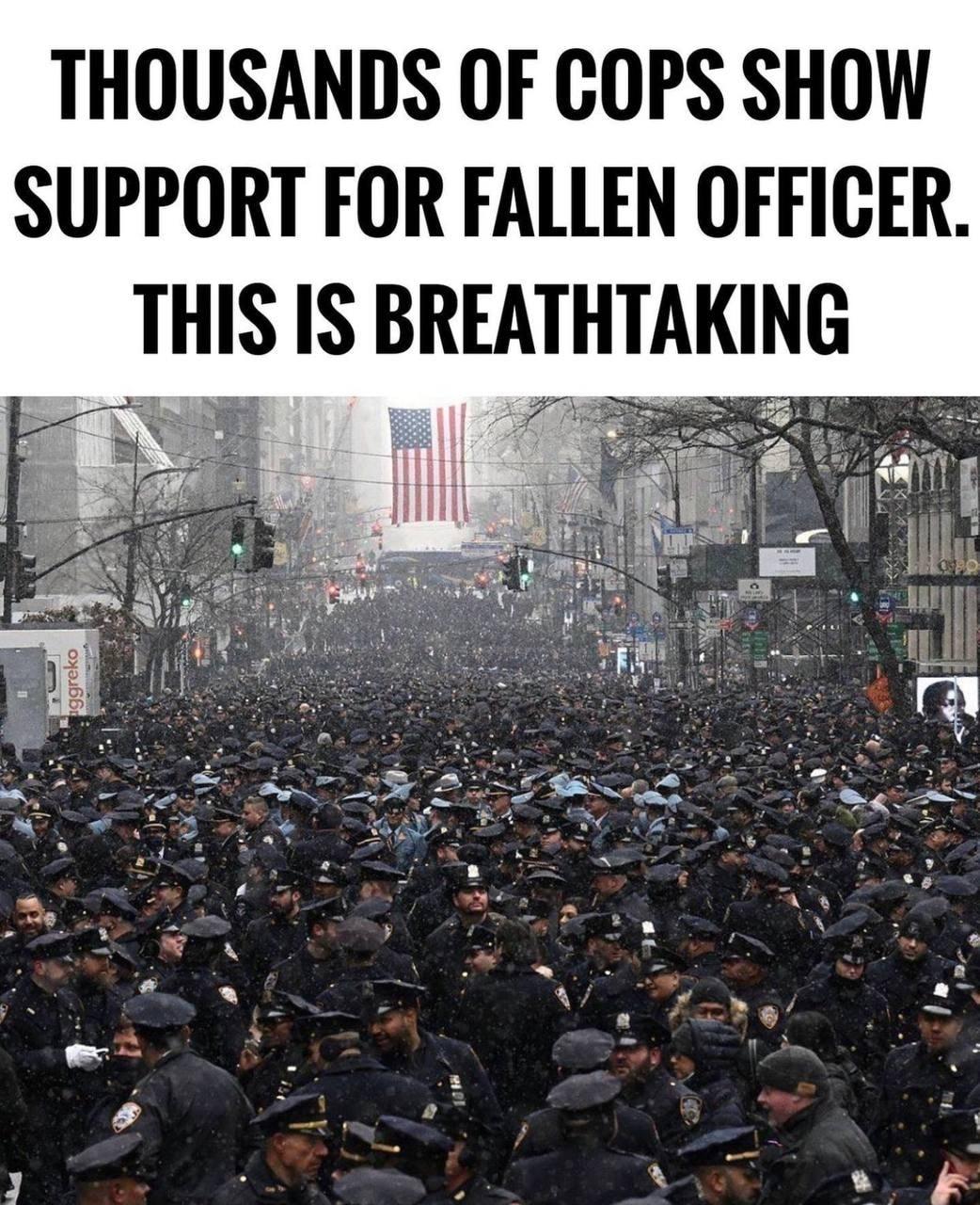 THOUSANDS OF COPS SHOW SUPPORT FOR FALLEN OFFICER THIS IS BREATHTAKING B