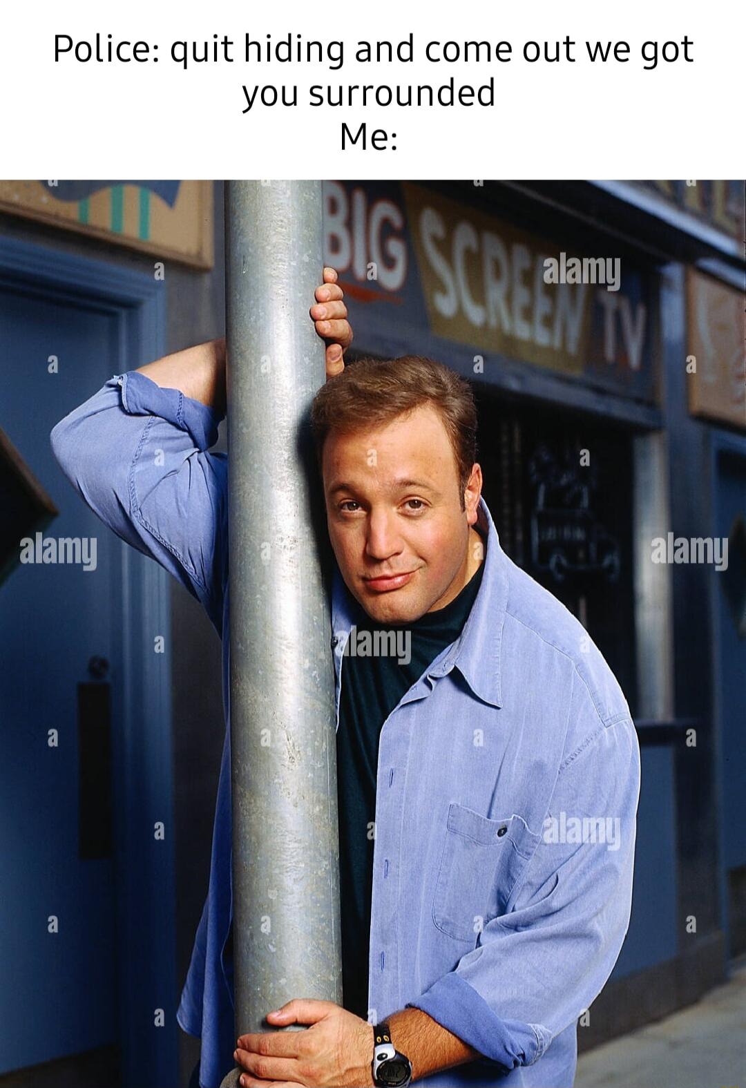 Police quit hiding and come out we got you surrounded Me