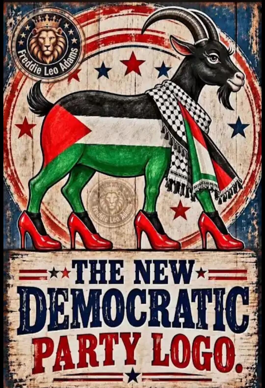 Freddie Leo Adams THE NEW DEMOCRATIC PARTY LOGO.