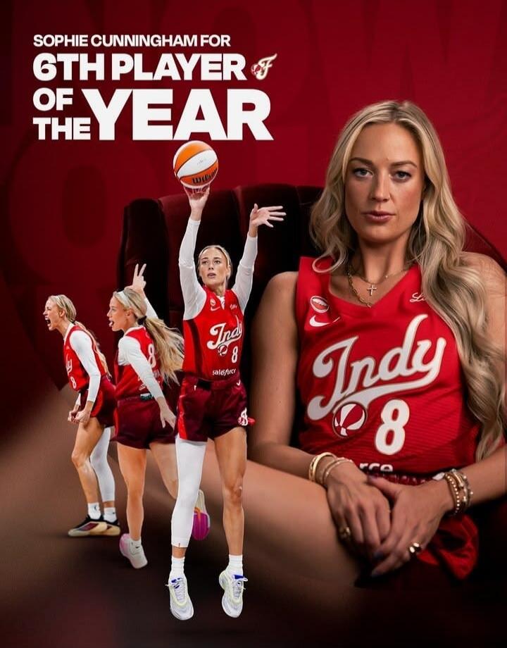 SOPHIE CUNNINGHAM FOR 6TH PLAYER OF THE YEAR. Indy 8. Salesforce. Wilson.
